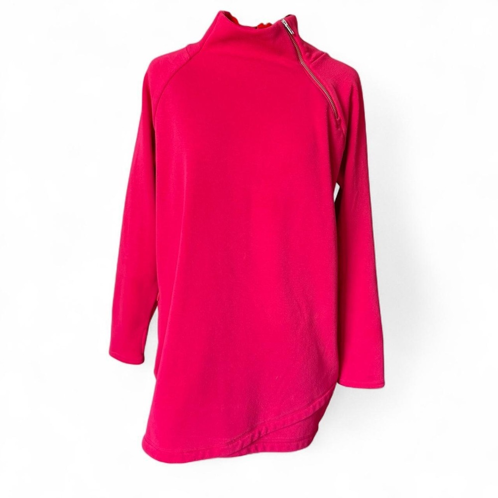 Athleta Cozy Karma Asym Sweatshirt Dress fleece sweatshirt dress Medium Petite